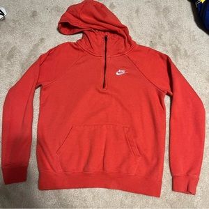 Red Nike hoodie